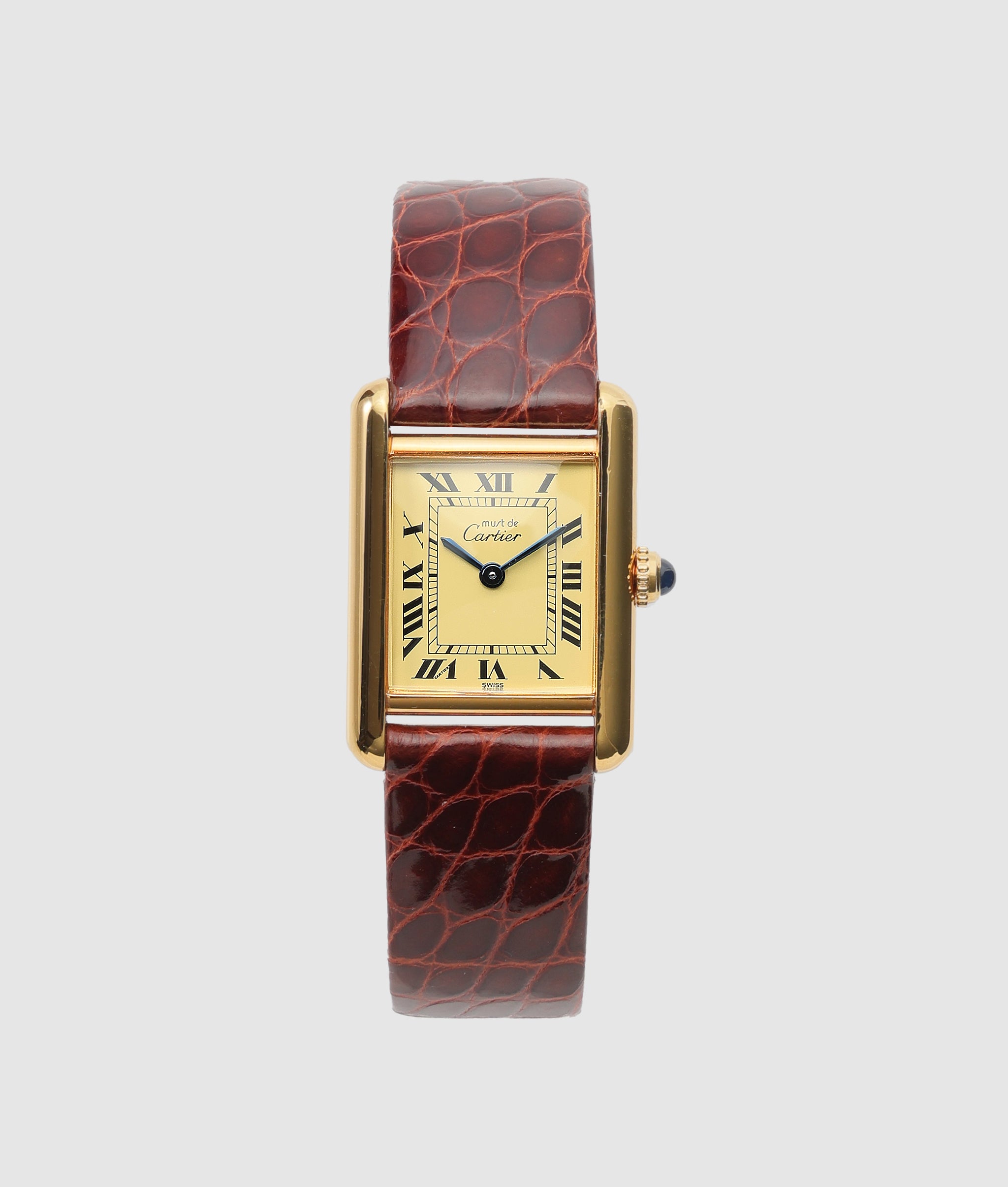 美品 カルティエ マスト タンク アイボリー ローマン SM Cartier カルティエ マストタンク SM アイボリーローマン QZ | ARBITRO