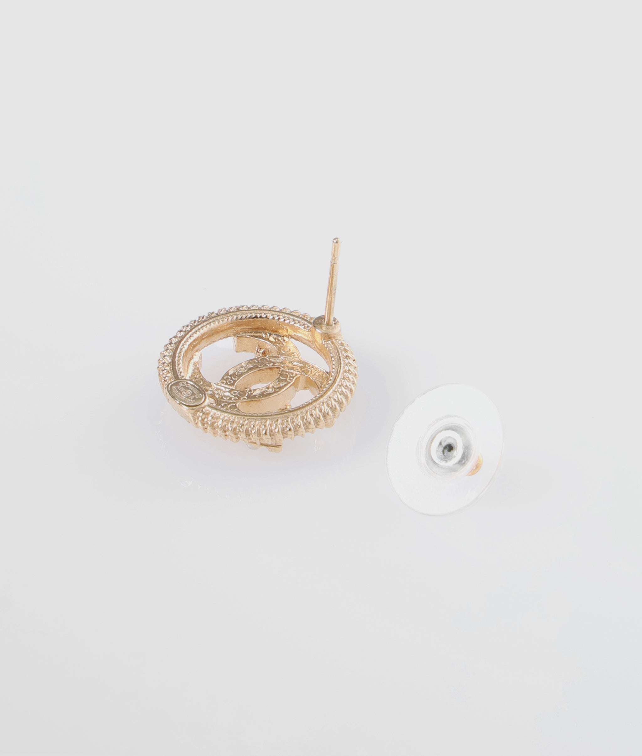 【新品同様】CHANEL ココマーク リボン ラウンド ピアス B15V CHANEL シャネルCHANELピアス シャネルCHANEL ココマーク リボン