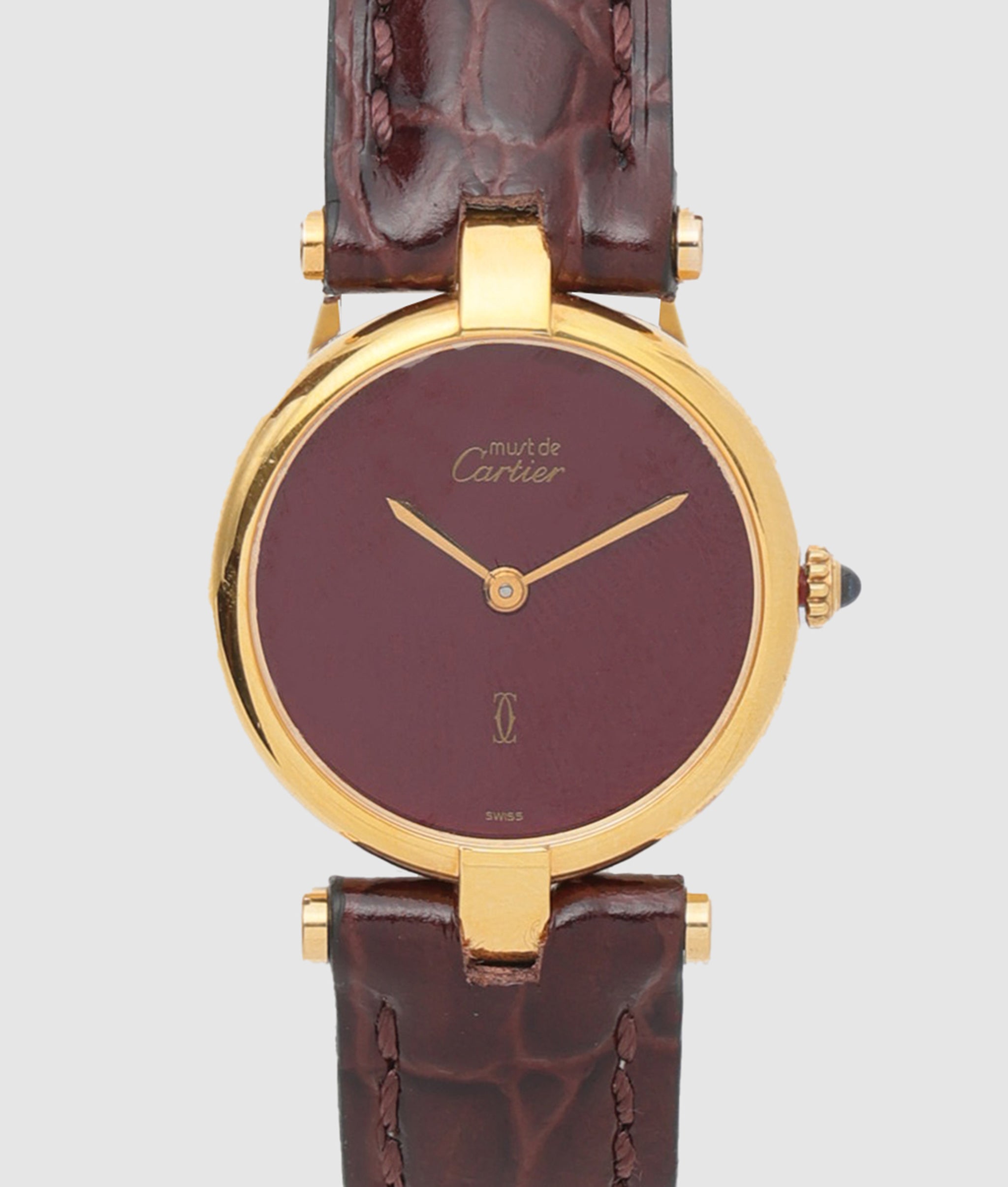 カルティエ Cartier マスト ヴァンドームSM ボルドー