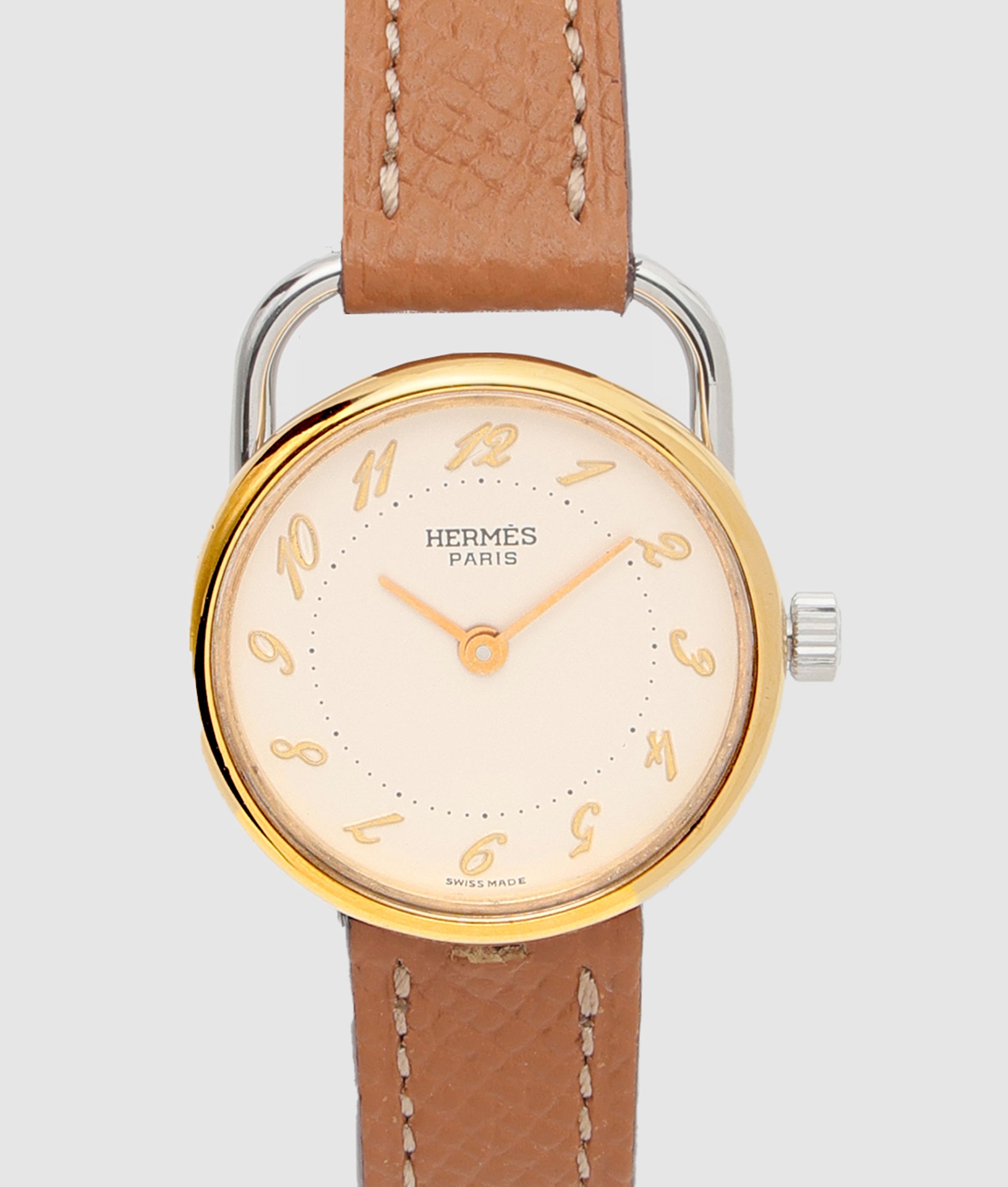 367 HERMES エルメス　プルマン　レディース　レザーバンド　ベージュ 367 HERMES エルメス プルマン レディース レザーバンド ベージュ 367