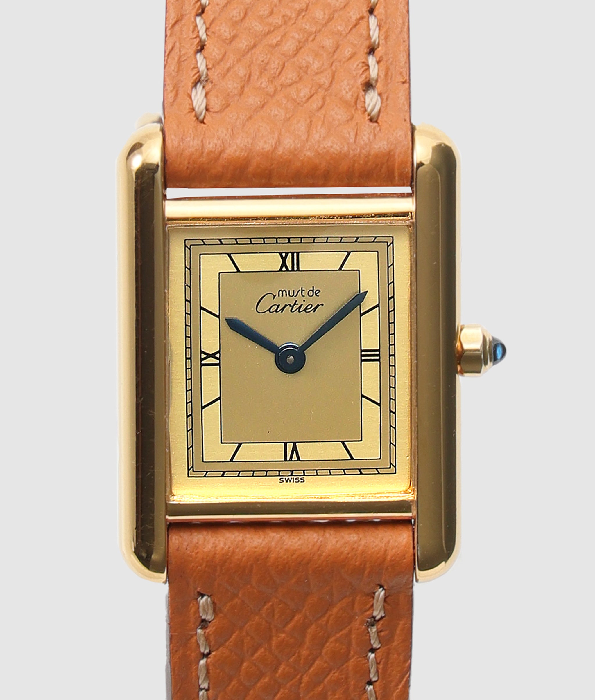 カルティエ Cartier マスト タンク SM ゴールドローマンダイヤル