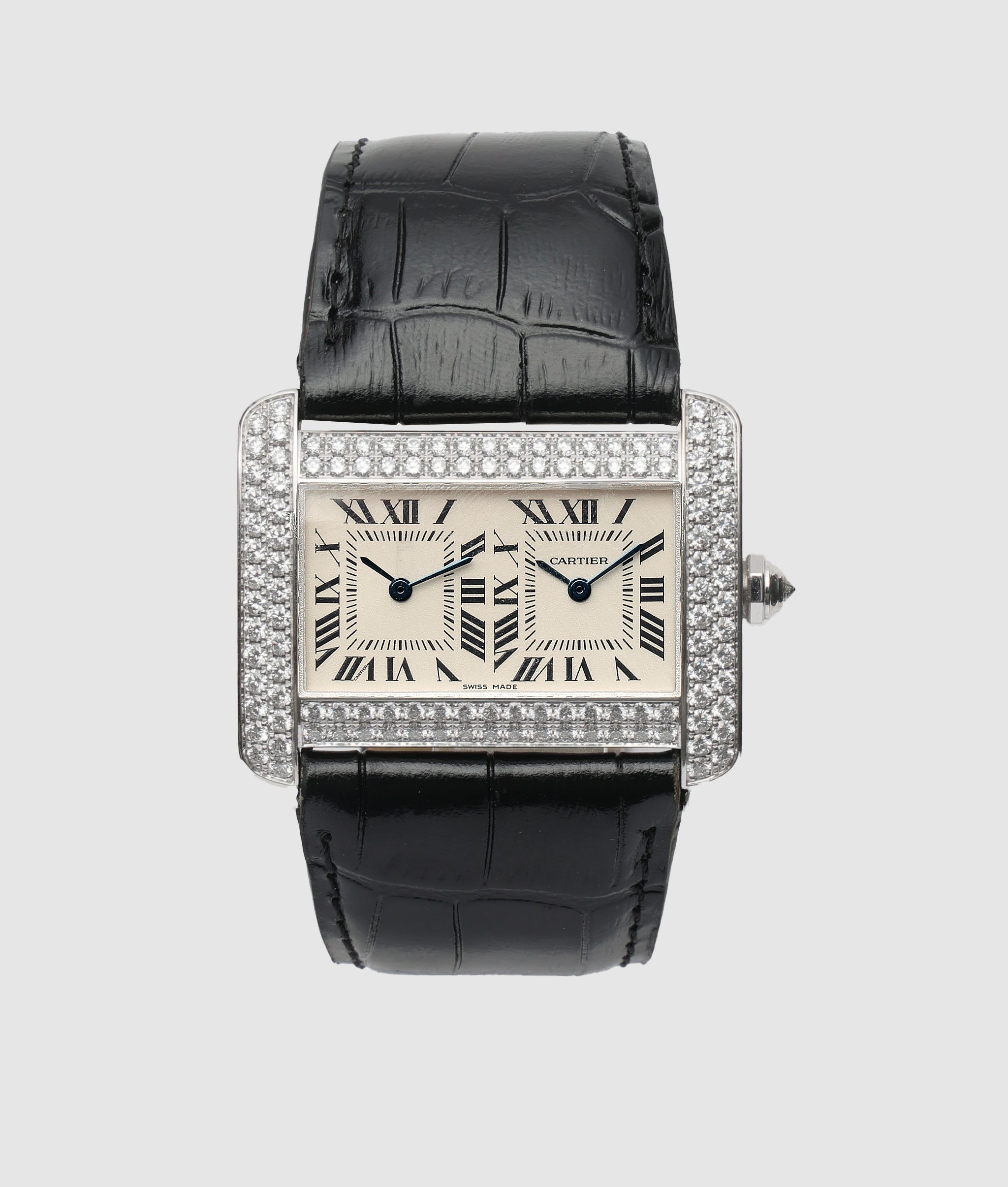 カルティエ Cartier タンク ディヴァン デュアルタイム LM