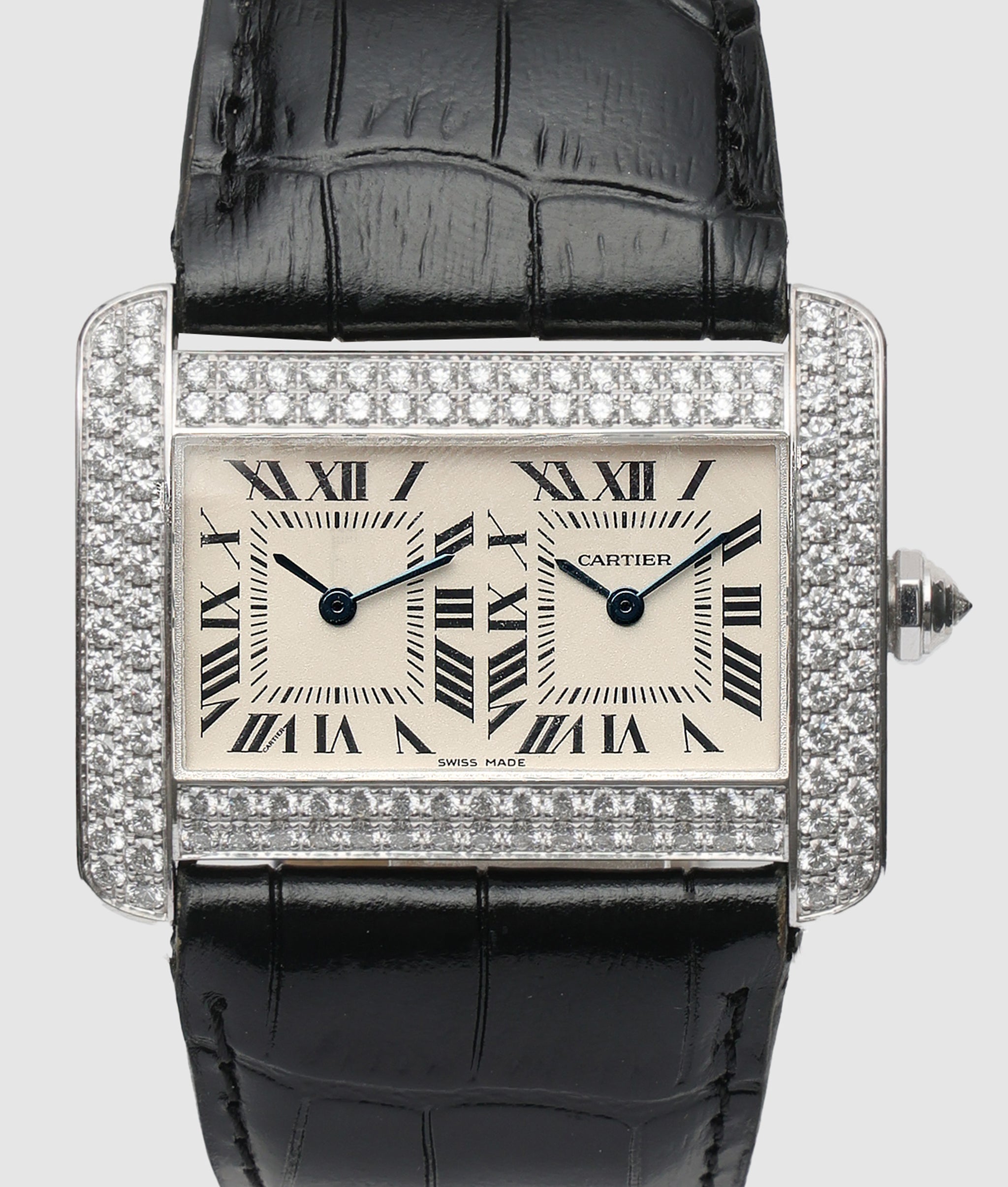 カルティエ Cartier タンク ディヴァン デュアルタイム LM