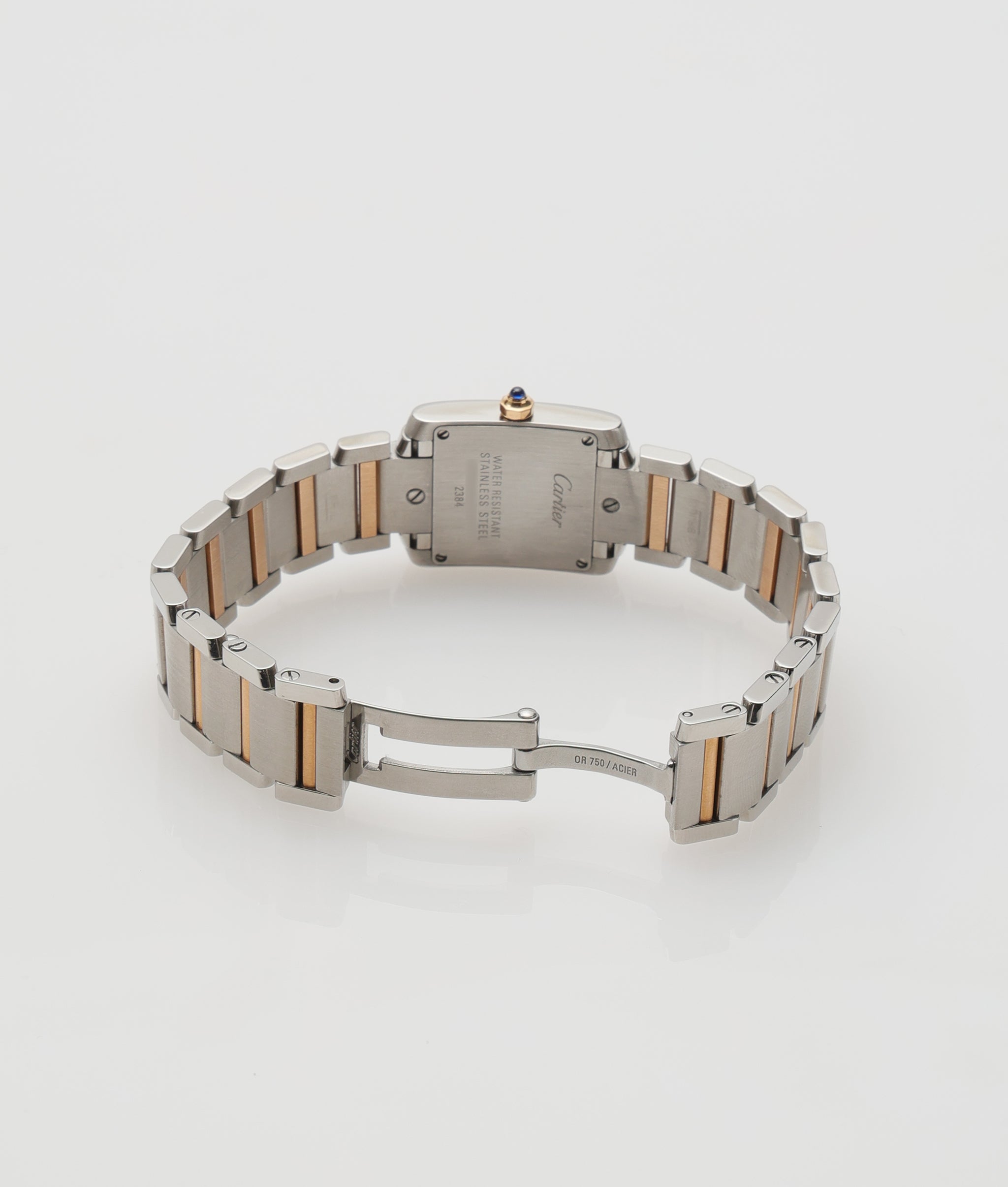 カルティエ Cartier タンク フランセーズ SM コンビ ピンクシェル