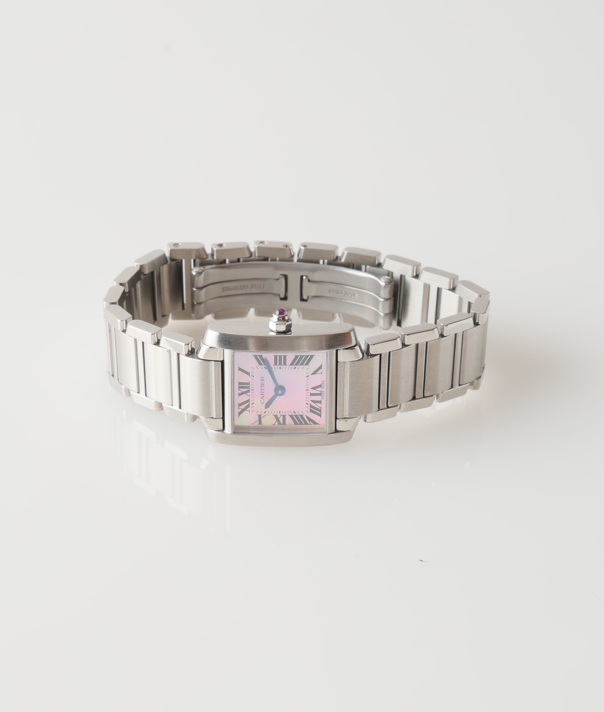 カルティエ Cartier タンク フランセーズ SM ピンクシェル