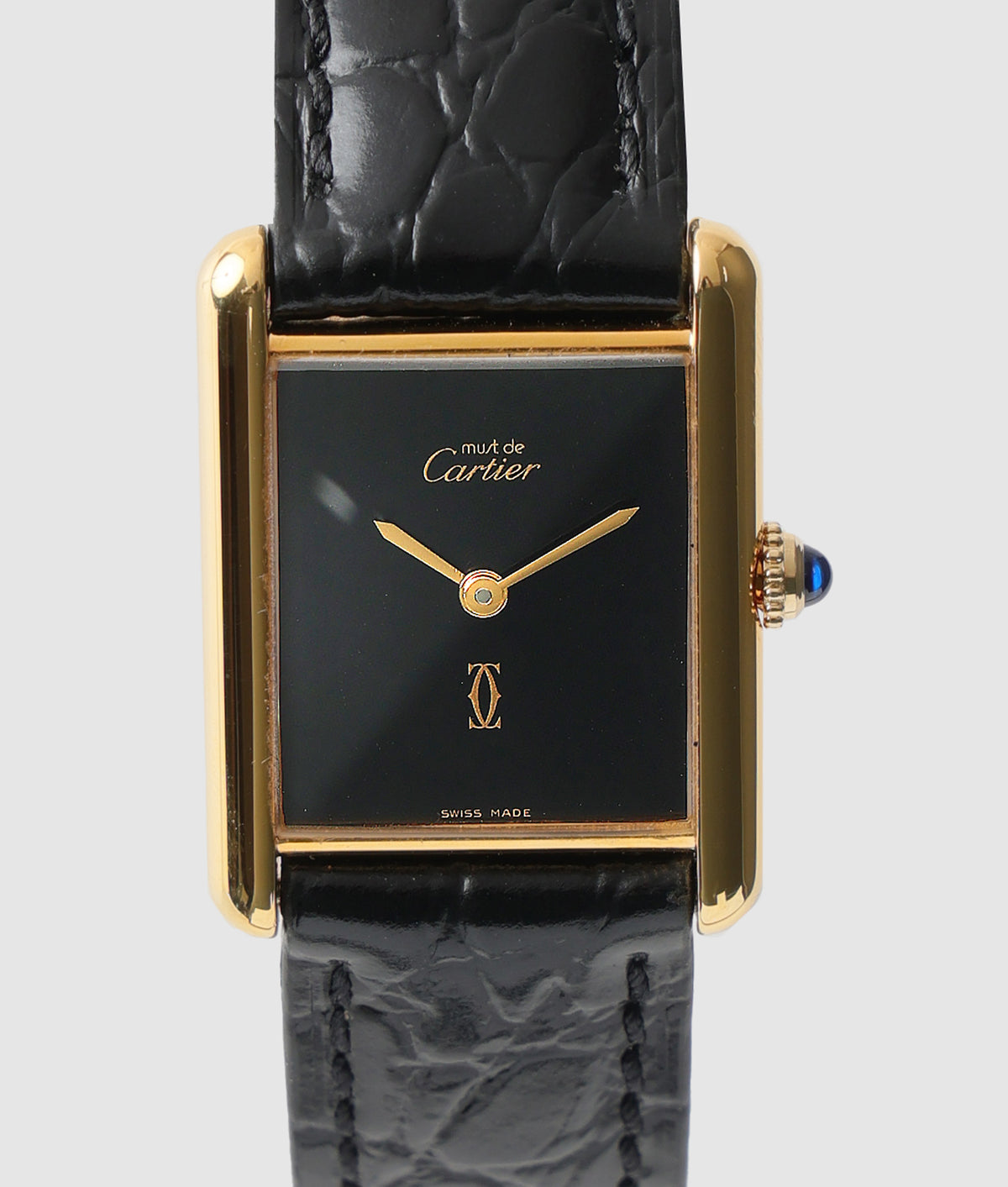 カルティエ Cartier マスト タンク LM オニキス カルティエ コンプリートサービス済み