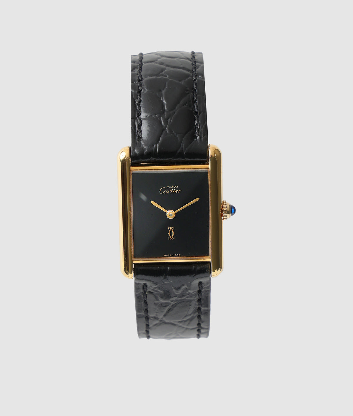 カルティエ Cartier マスト タンク LM オニキス カルティエ コンプリートサービス済み